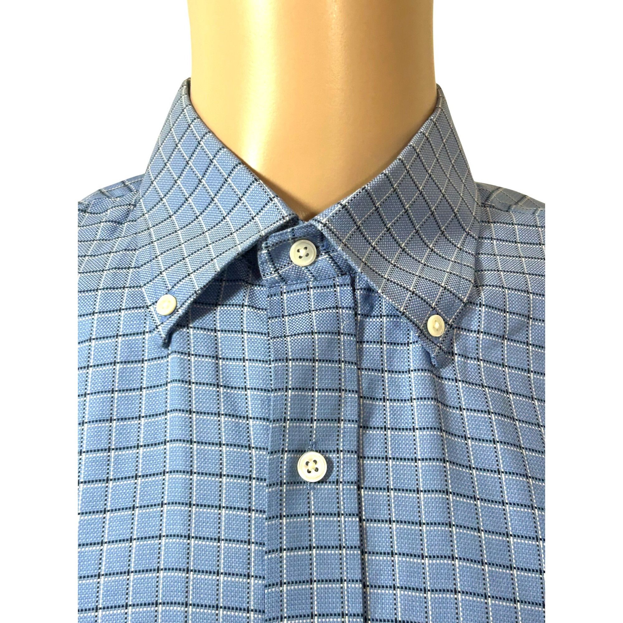Banana Republic Banana Republic Men’s Shirt L Blue Check Long Sleeve Button Size US L / EU 52-54 / 3 - 2 Thumbnail