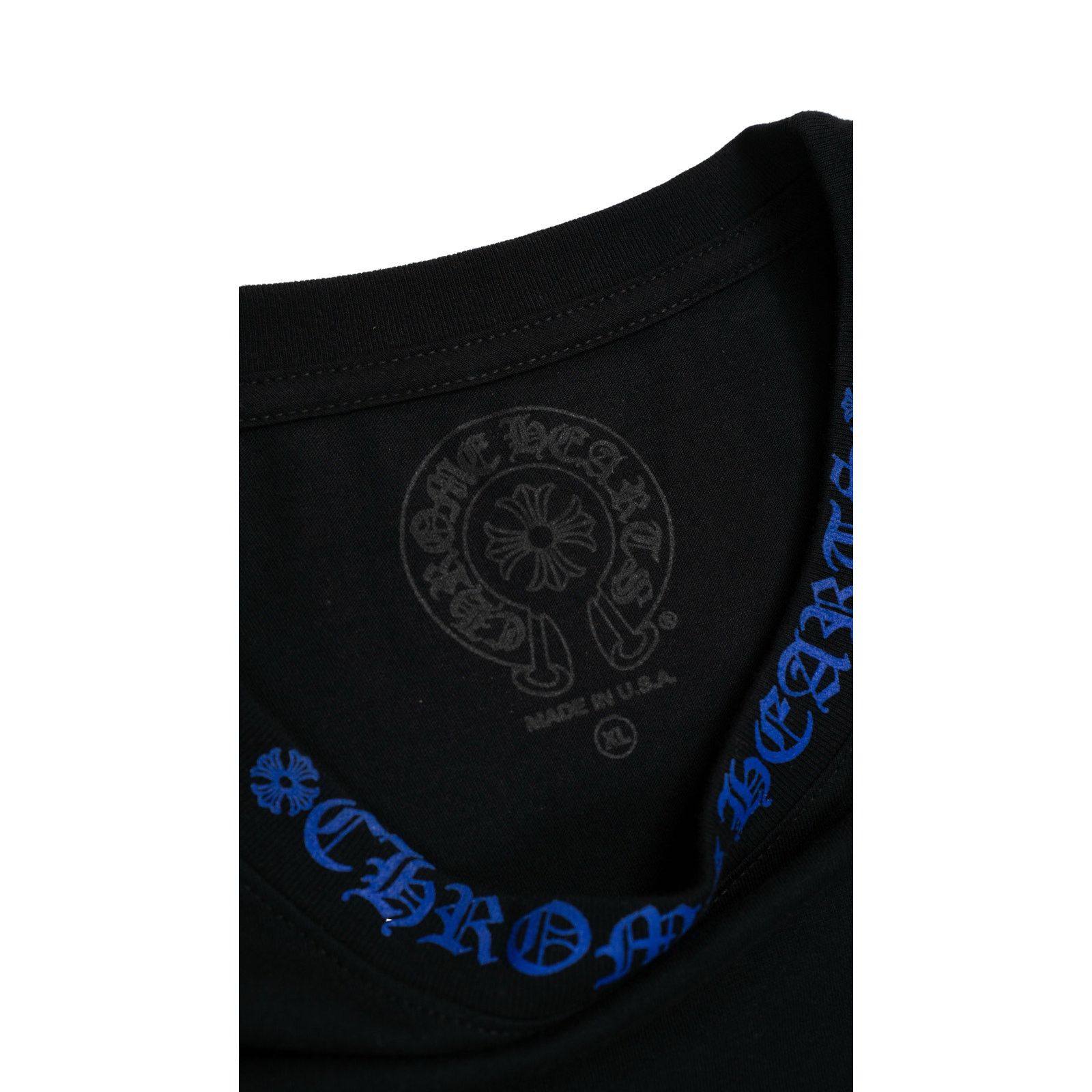 Chrome Hearts Purple Neck Logo Long Sleeve Pocket T-Shirt 'Black' Size US M / EU 48-50 / 2 - 4 Thumbnail