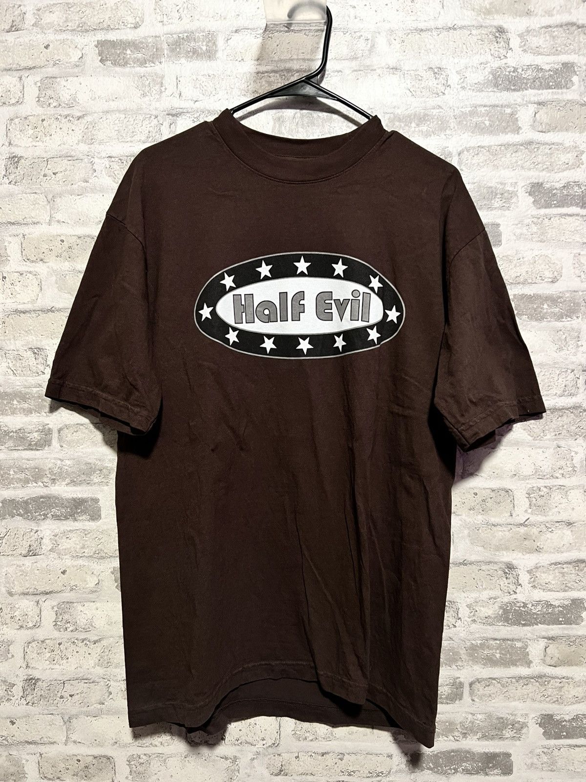 Half Evil HALF EVIL - EVIL OVAL TEE (BROWN) MEDIUM Size US M / EU 48-50 / 2 - 1 Thumbnail