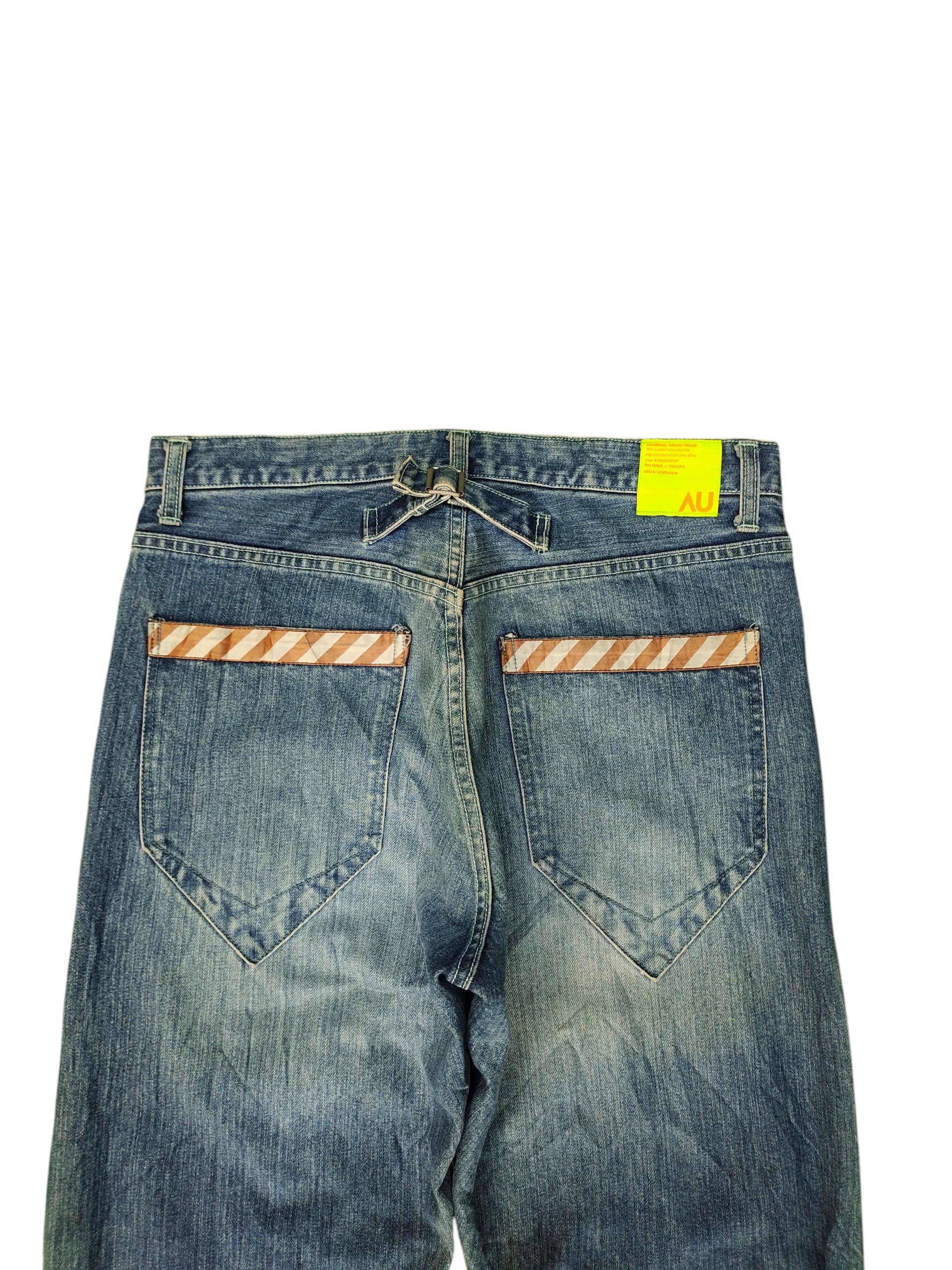 Comme des Garcons × Undercover Japanese Brand Ultra Violet Japan Clawmark Faded Denim Jeans Size US 34 / EU 50 - 2 Thumbnail