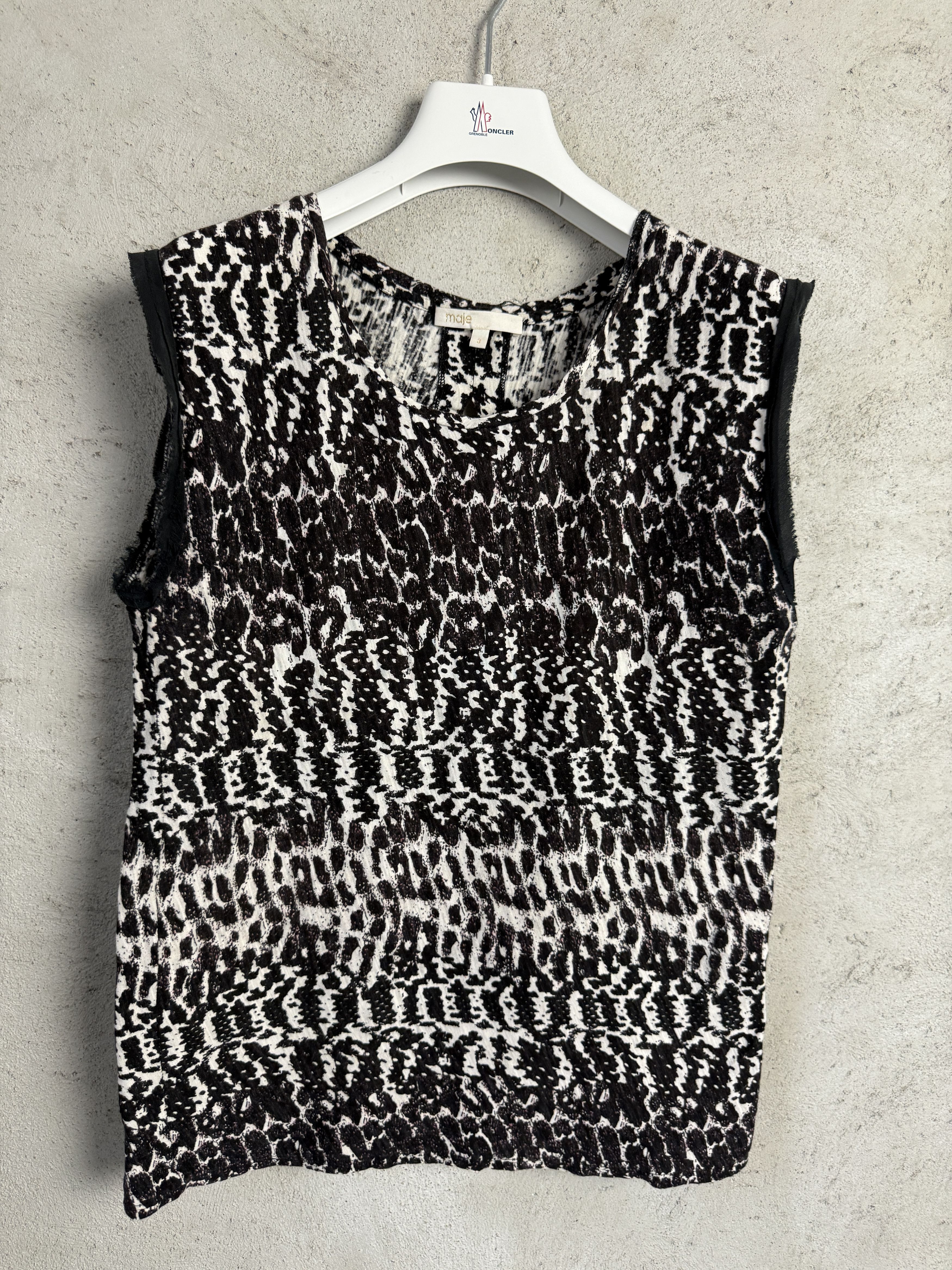 Maje Maje cotton silk tank top casual formal t-shirt blouse Size L / US 10 / IT 46 - 1 Thumbnail