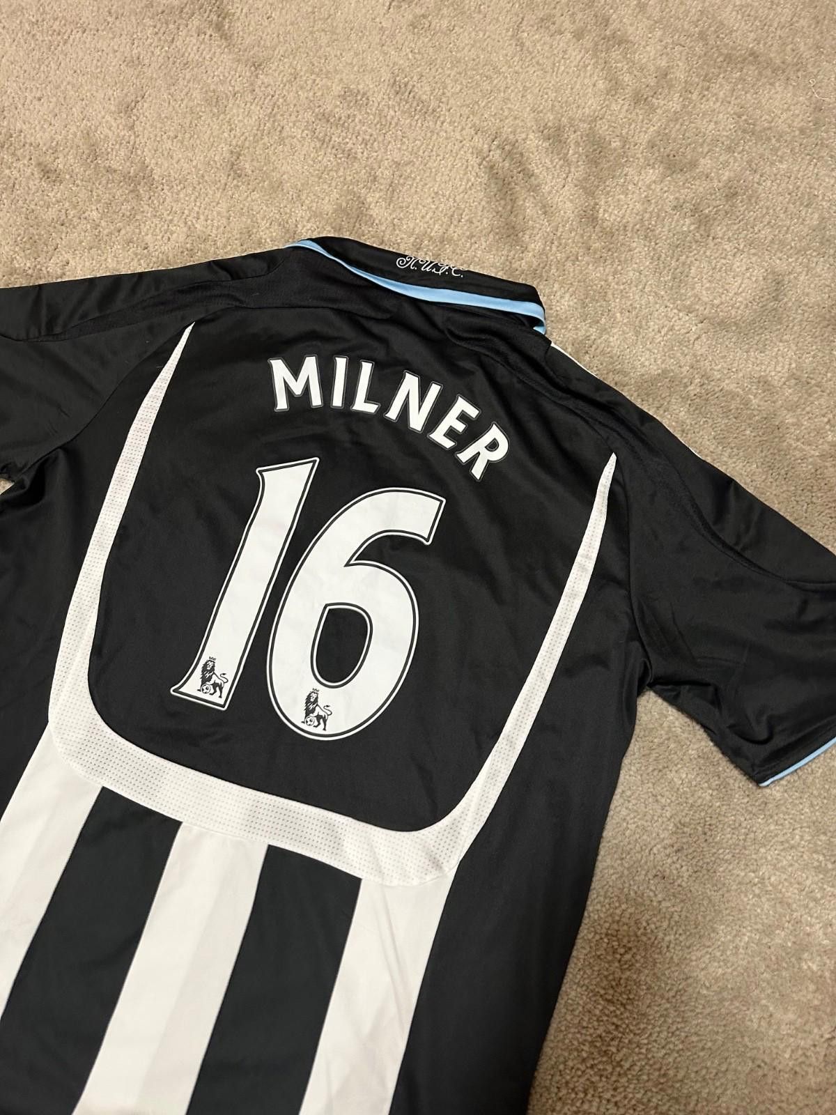 Adidas Milner #16 Newcastle United 2007/09 Soccer Jersey Football Size US L / EU 52-54 / 3 - 8 Thumbnail