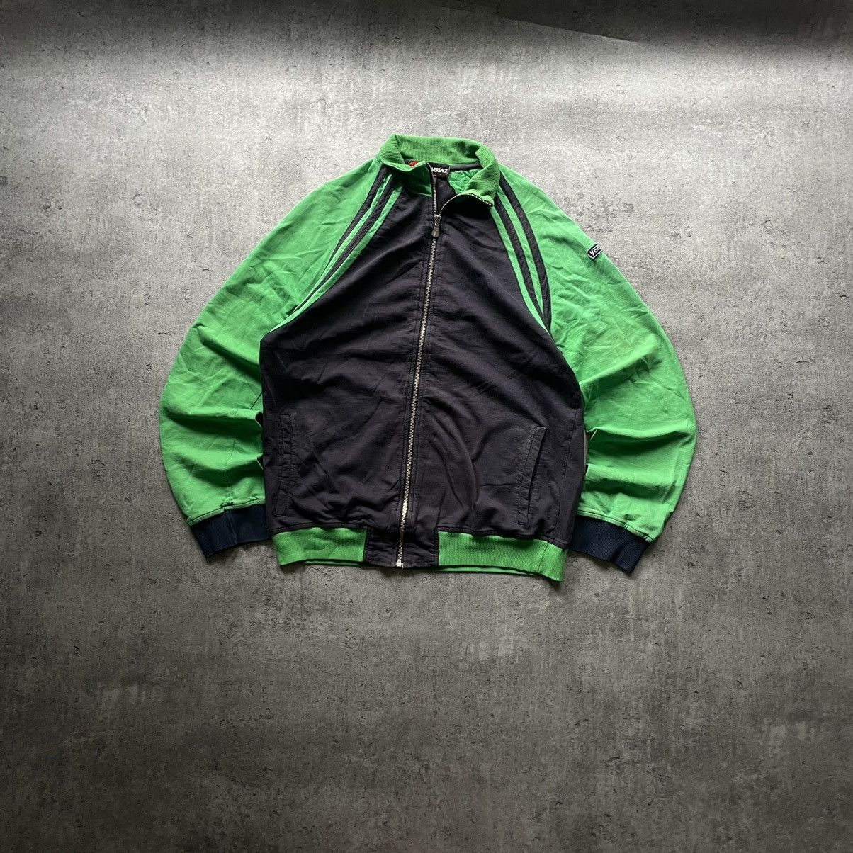 Versace Vintage 90s Versace Sport Zip Sweatshirt Size US L / EU 52-54 / 3 - 1 Thumbnail