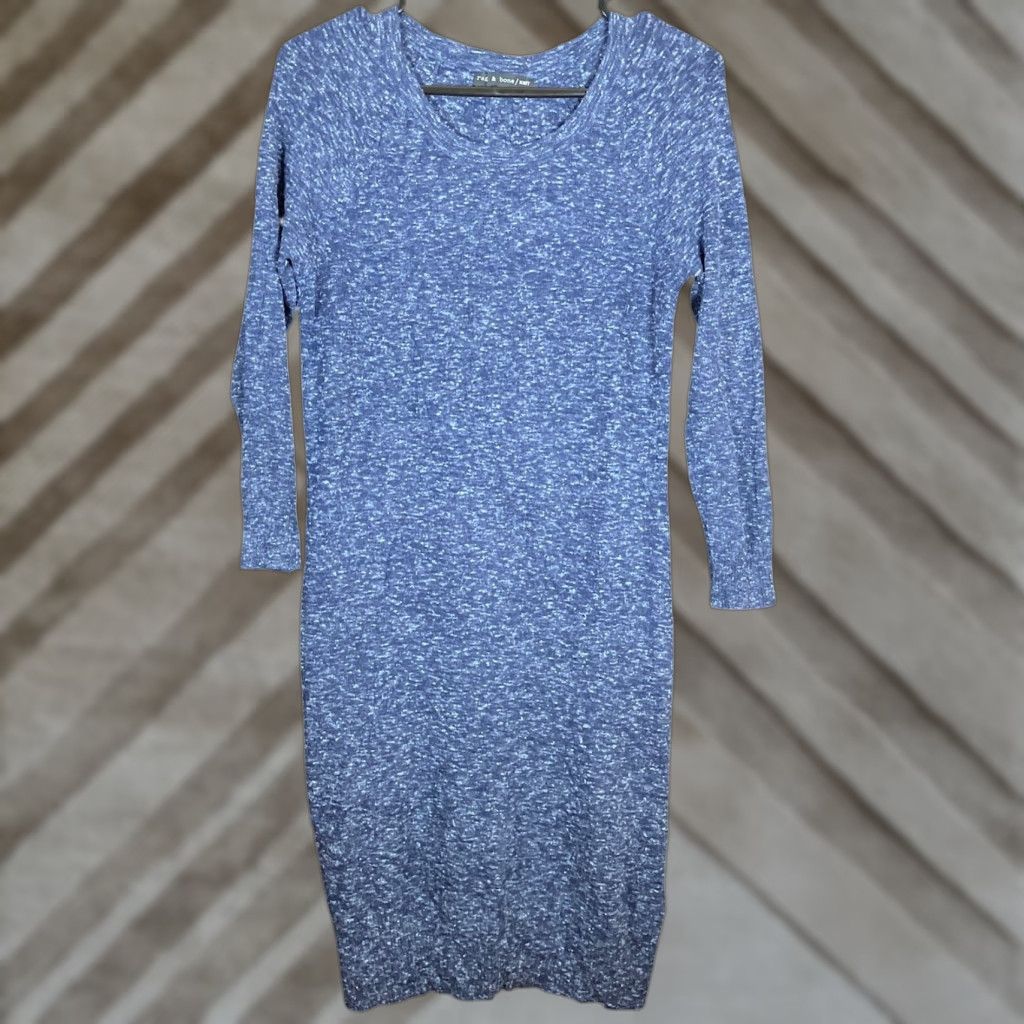Rag & Bone Rag & Bone Womens Sweater Dress Dark Navy Knit Long Sleeve Wool Blend Stretch XS Dress Sweater Knit Long Sleeve Wool Blend XS Womens Size XS / US 0-2 / IT 36-38 - 1 Thumbnail