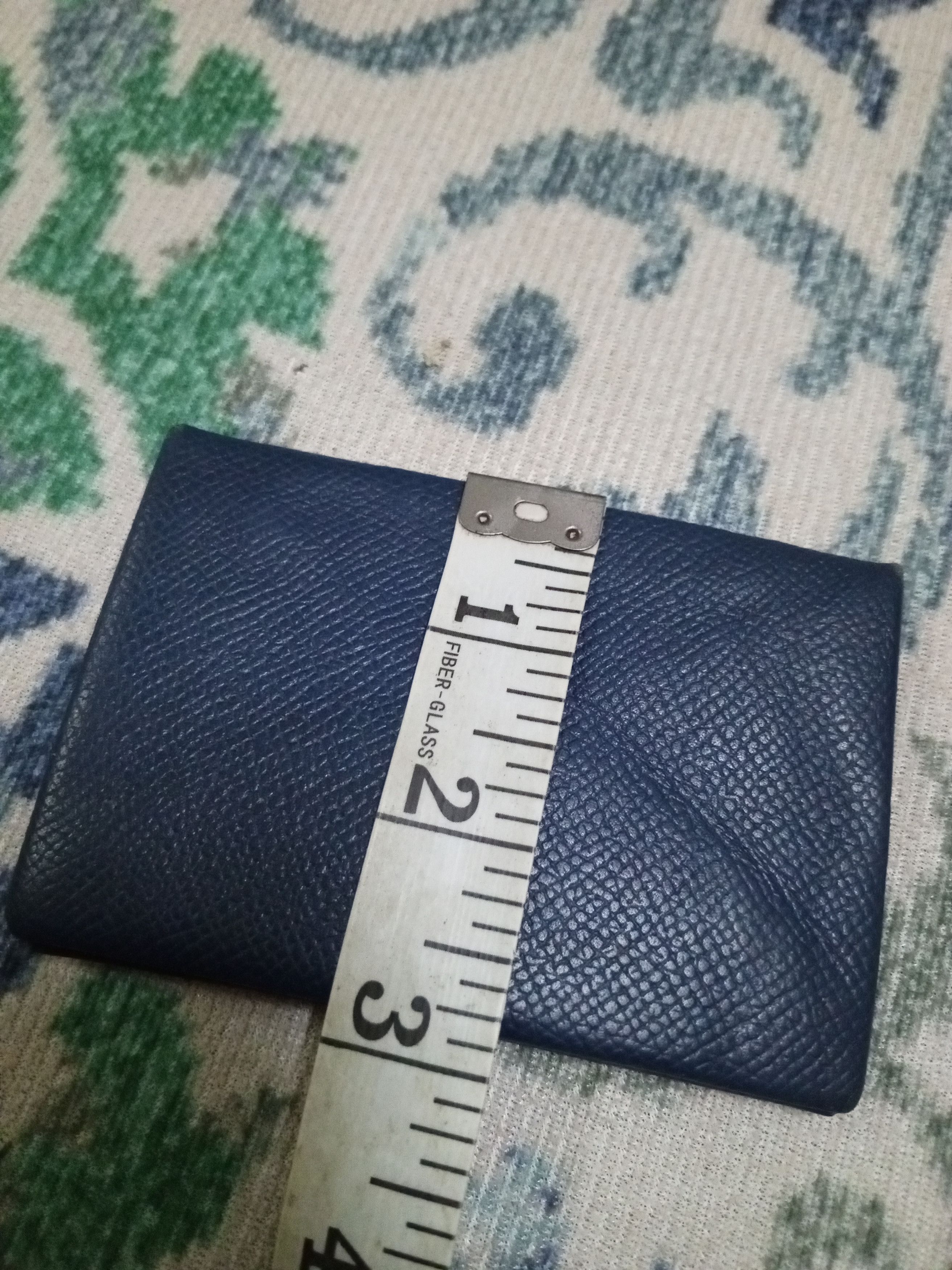 Hermes 🔥HERMES🔥CALVI LEATHER CARD WALLET NAVY BLUE Size ONE SIZE - 8 Thumbnail