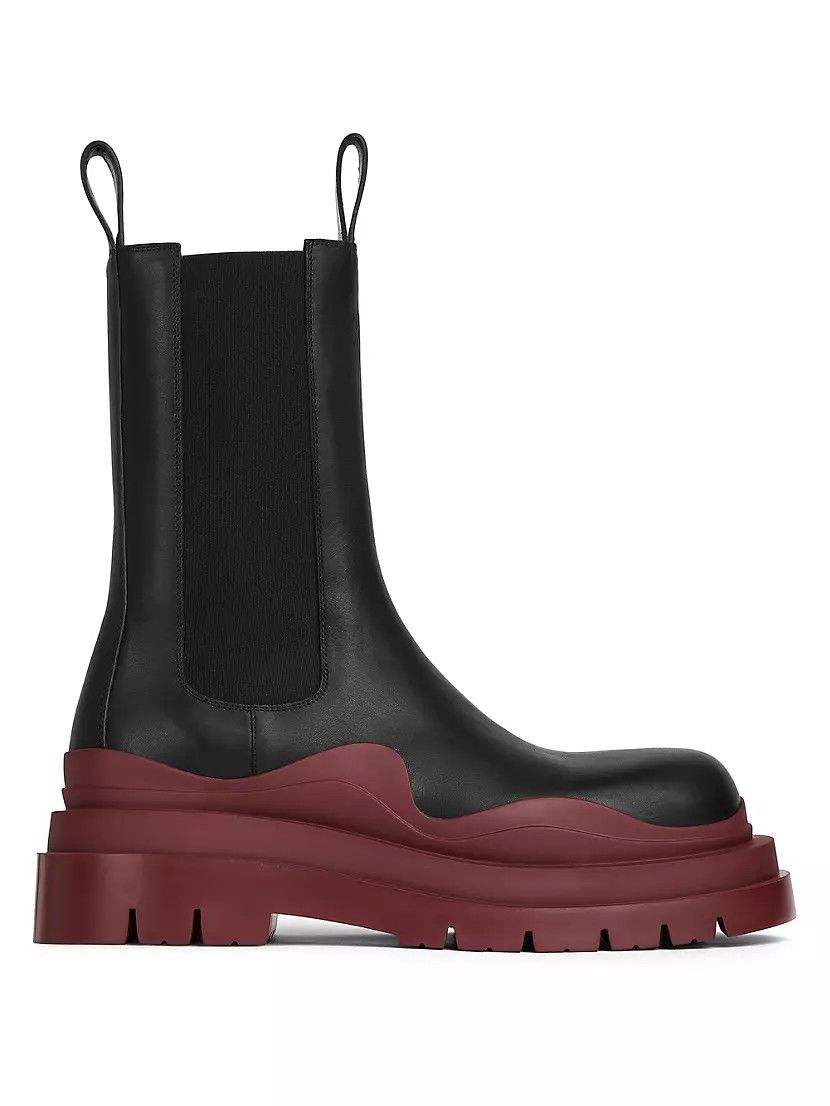 image of Bottega Veneta O1Loc1C0324 630297 Tire Chelsea Boots In Black, Women's