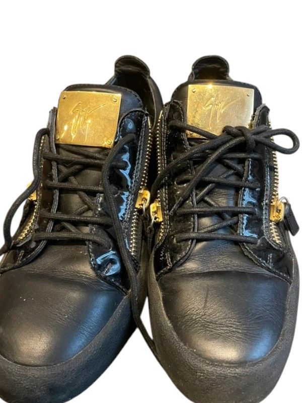Giuseppe Zanotti Giuseppe Zanotti Triple Zip Black Leather Sneakers, c.2010s Size US 7 / EU 40 - 2 Thumbnail