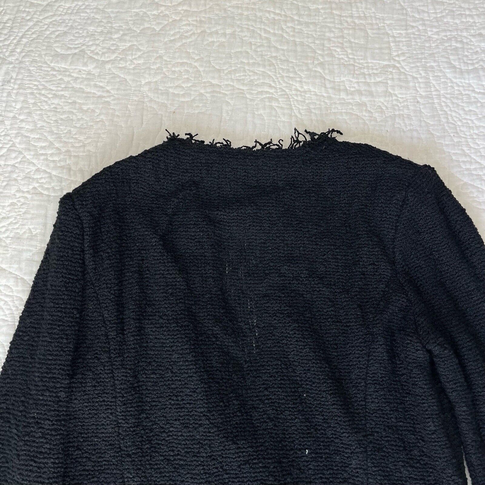 Iro Iro Paris Womens Shavani Jacket Classic Black Cotton Fringe Size XXS / US 00 / IT 34 - 7 Thumbnail