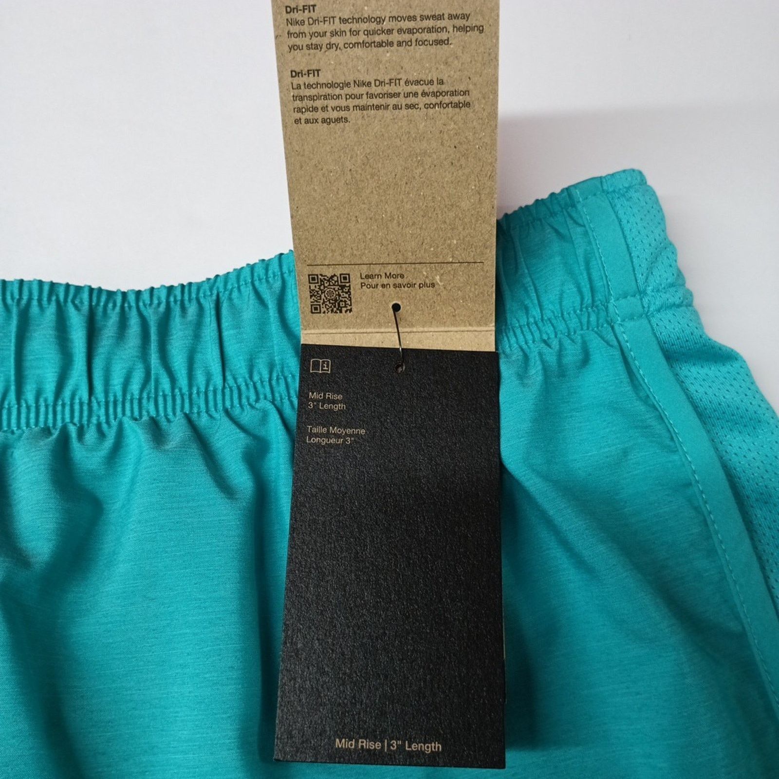 Nike Nike Women's Tempo Dri-FIT Mid-Rise Shorts Size XL Teal 3 In Size 36" / US 14 / IT 50 - 2 Thumbnail