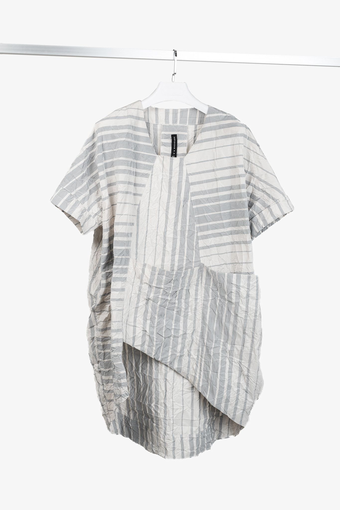 Other Gershon Bram Striped Crinkled Asymmetrical Tunic Size M / US 6-8 / IT 42-44 - 1 Thumbnail