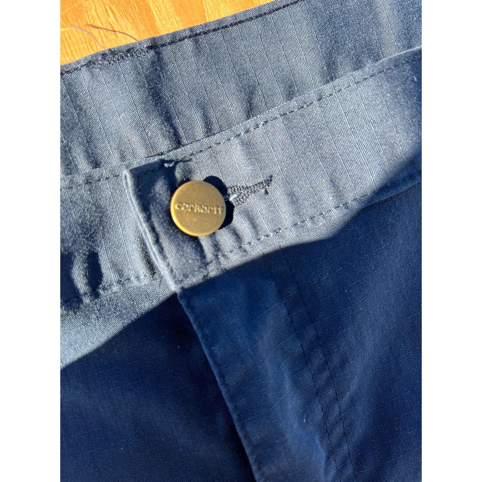 Carhartt Carhartt Relaxed Fit Canvas Blue Men 42x32 Work Pants work Size US 42 / EU 58 - 9 Thumbnail