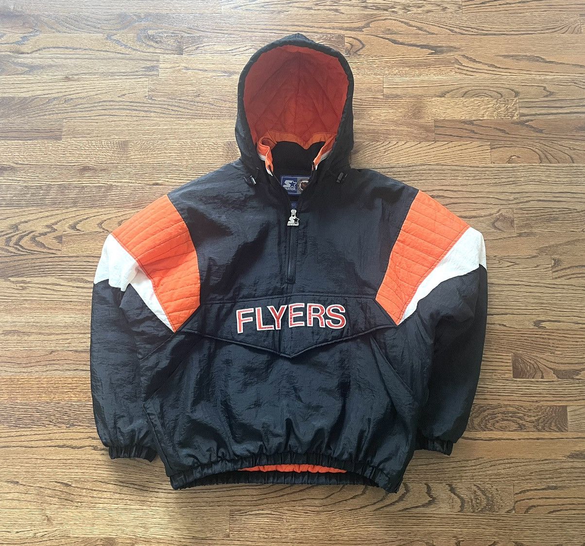 image of 80's 90's Vintage Starter Philadelphia Flyers Nhl Jacket in Black, Men's (Size XL)