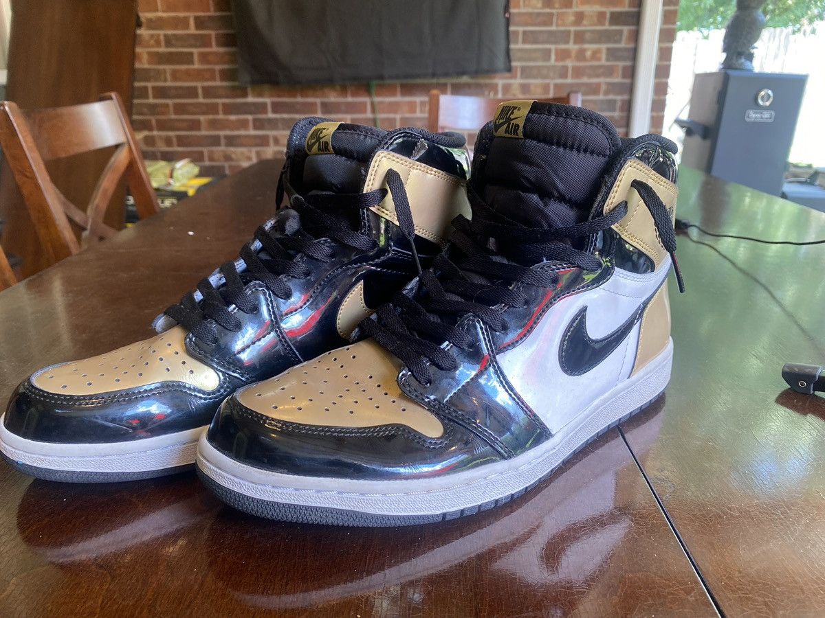 Jordan Brand Jordan 1 Retro High NRG Patent Gold Toe Size US 12 / EU 45 - 1 Thumbnail