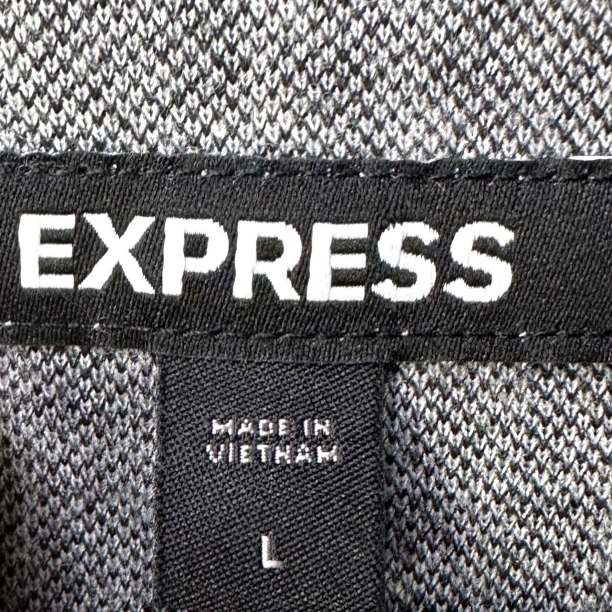 Express Express Shirt Flannel Mens Large Grey Gleen Plaid Pocket Stretch Button Up NEW Size US L / EU 52-54 / 3 - 4 Thumbnail