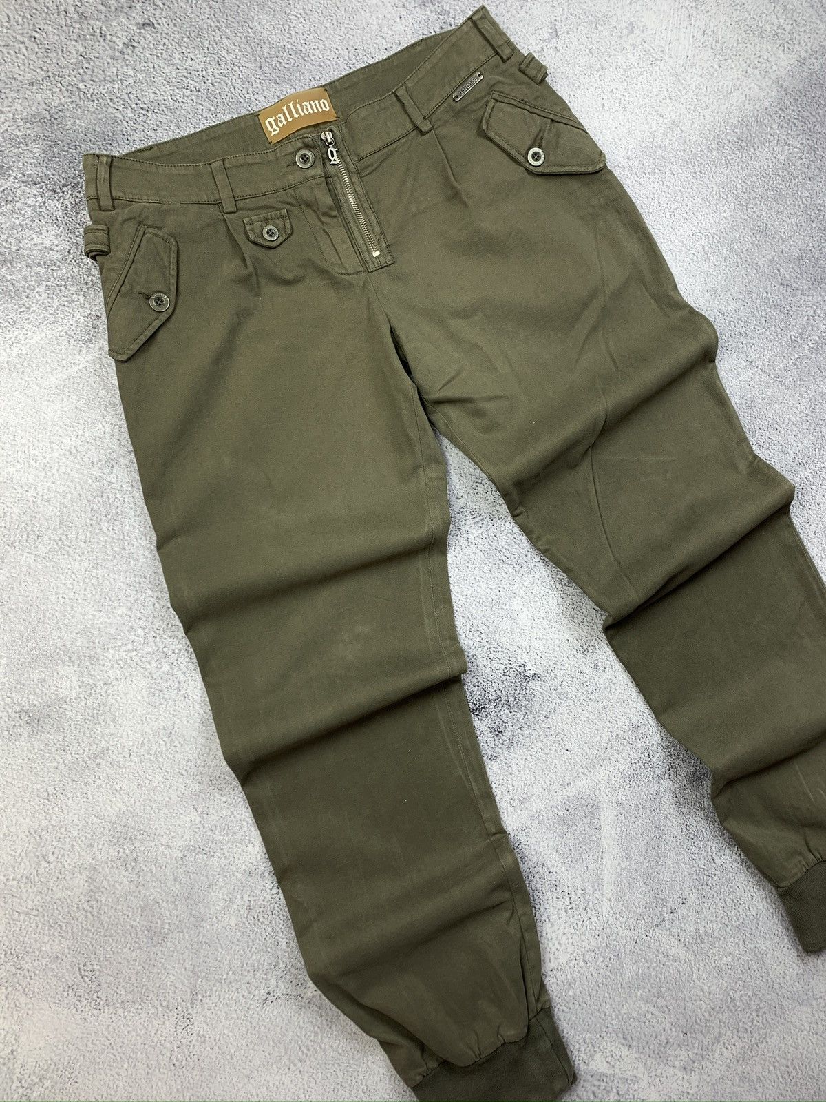John Galliano John Galliano Olive Cargo Pants Size 30 Military Zip Size US 30 / EU 46 - 3 Thumbnail