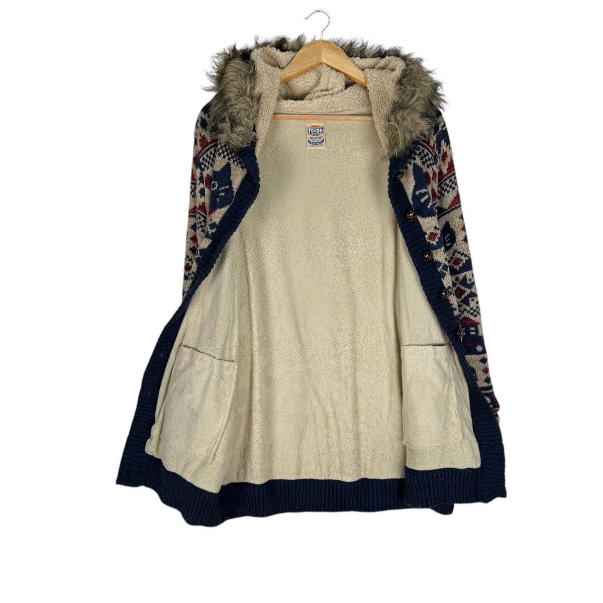 Issey Miyake ☀️ROUGH KNITWEAR FUR HOODIE JACKET LIKE NE NET Size M / US 6-8 / IT 42-44 - 8 Thumbnail