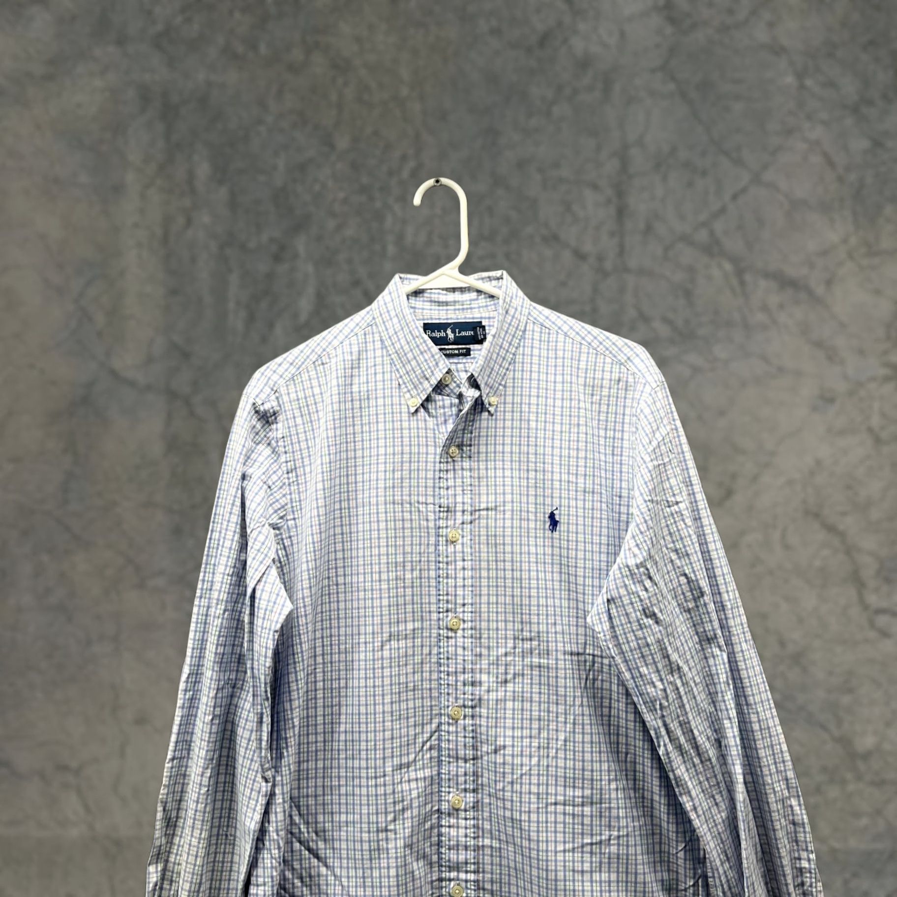 Ralph Lauren VINTAGE Ralph Lauren Shirt Men 15.5 34/35 Plaid Blue Button-Down Preppy Casual Formal Size US L / EU 52-54 / 3 - 1 Thumbnail