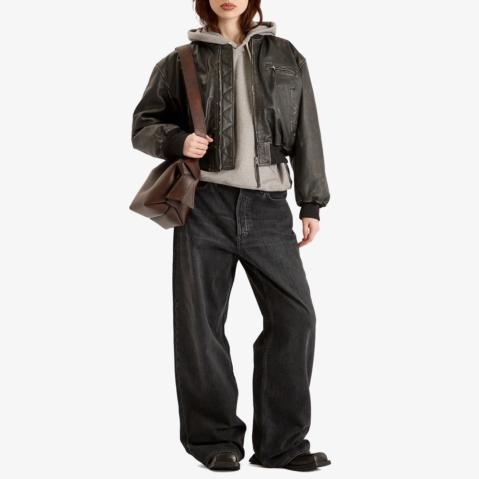 Acne Studios Acne Studios New Lomber Leather Bomber Jacket Size S / US 4 / IT 40 - 2 Thumbnail