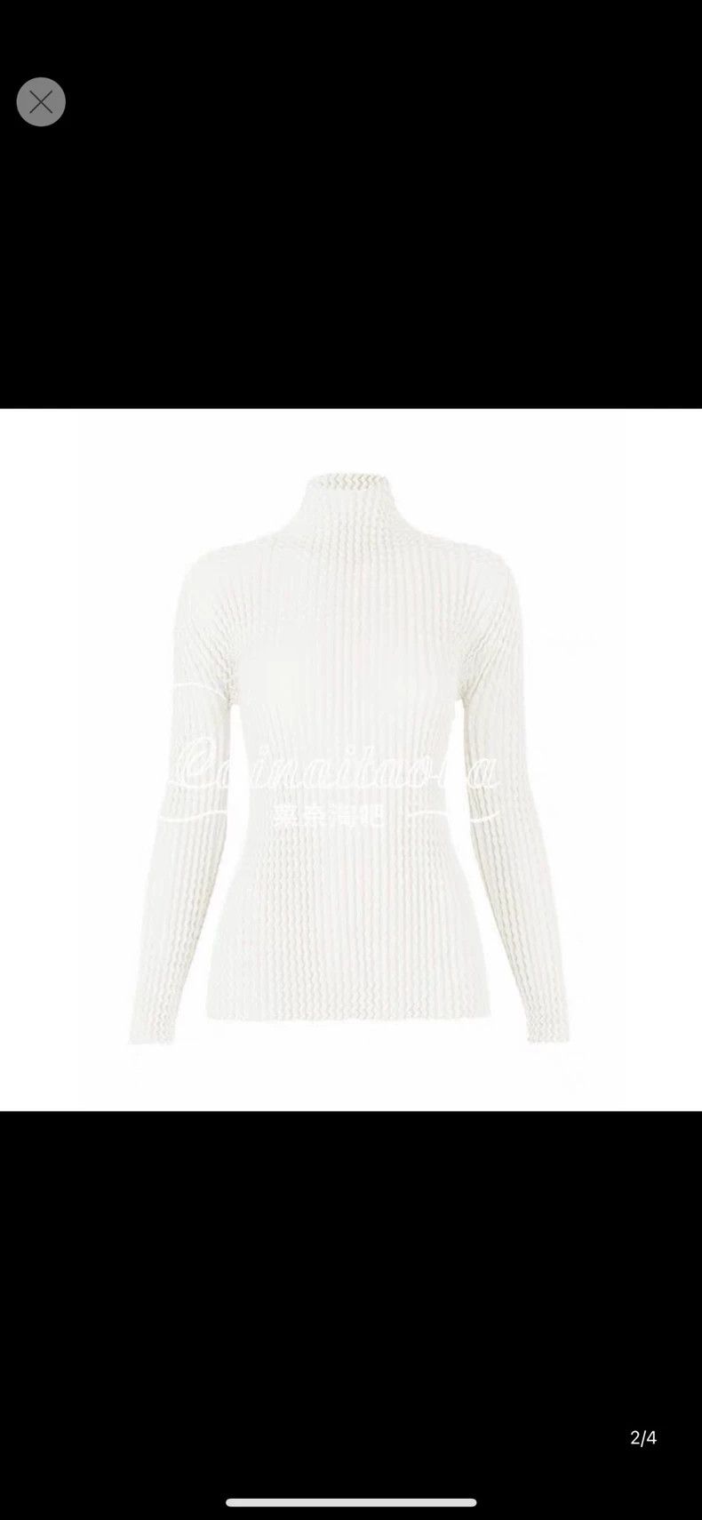 Issey Miyake Issey Miyake size:2 White pleated long-sleeved top Size M / US 6-8 / IT 42-44 - 1 Thumbnail