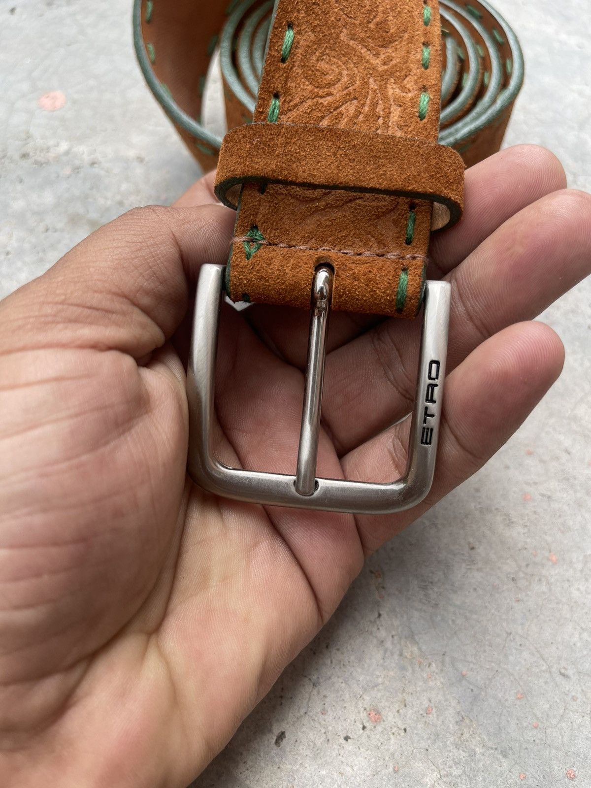 Etro Etro Leather Belt Western For Waist 36 Size 36 - 3 Thumbnail