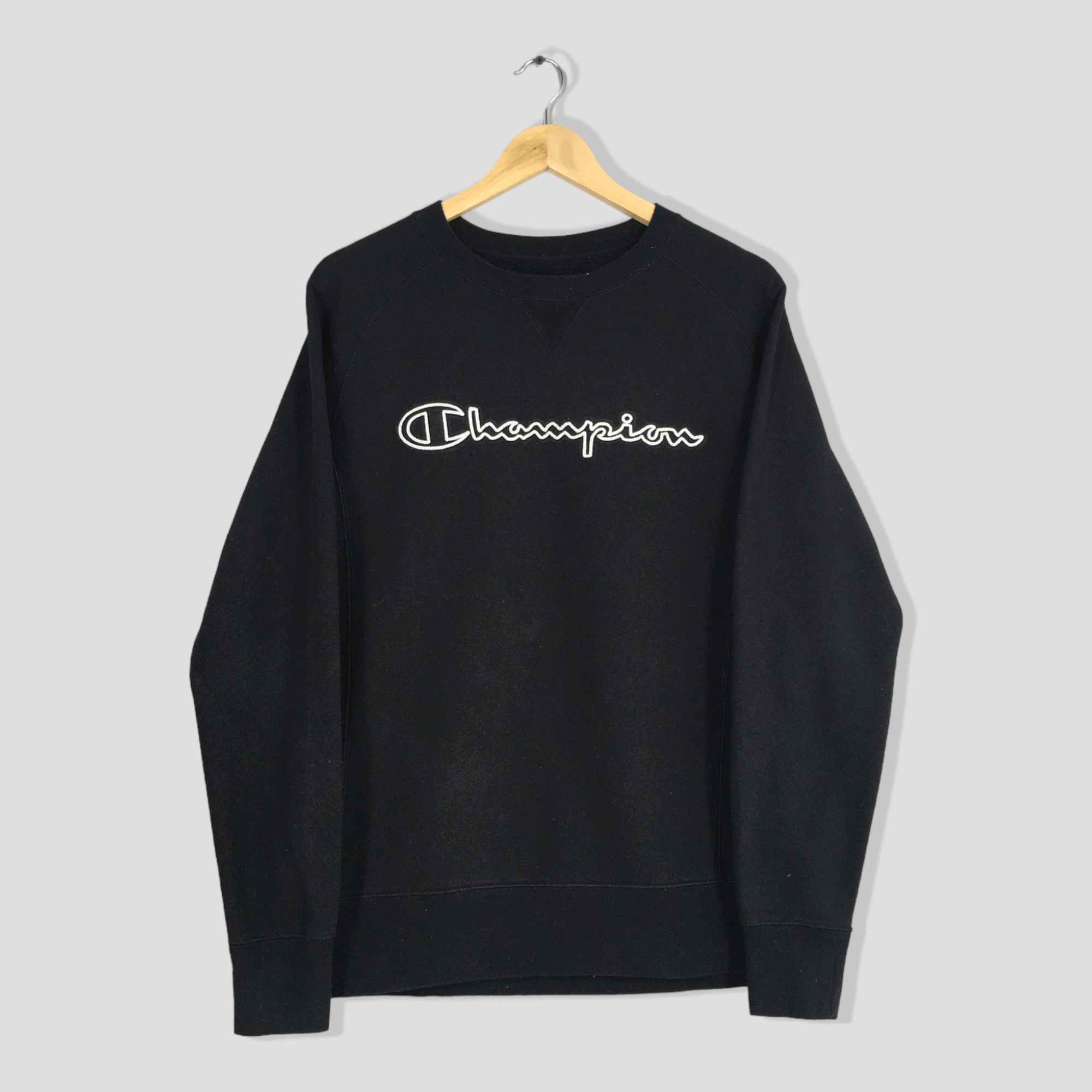 Champion × Vintage Vintage Champion Authentic Apparel Black Jumper S Size US S / EU 44-46 / 1 - 1 Thumbnail