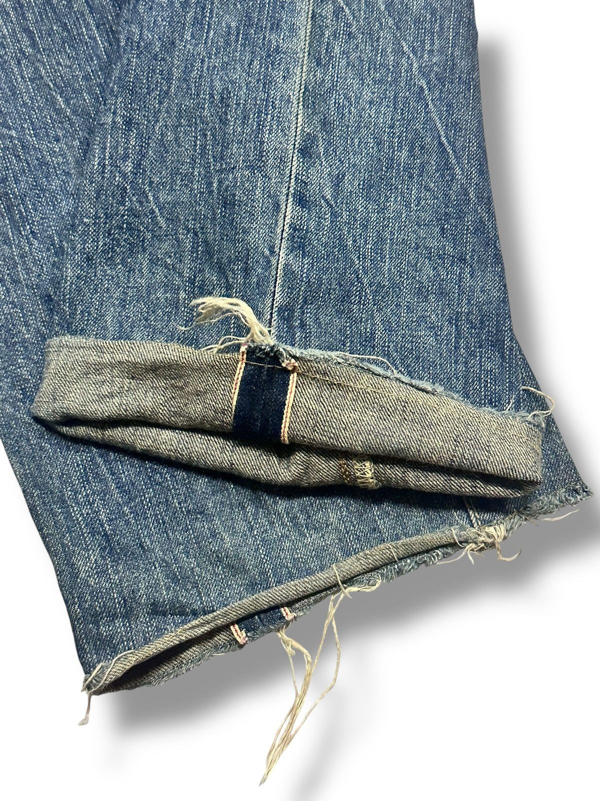 Edwin Edwin 505 Vintage 90's Selvedge Distressed Baggy & Mudwash Size US 33 - 11 Thumbnail