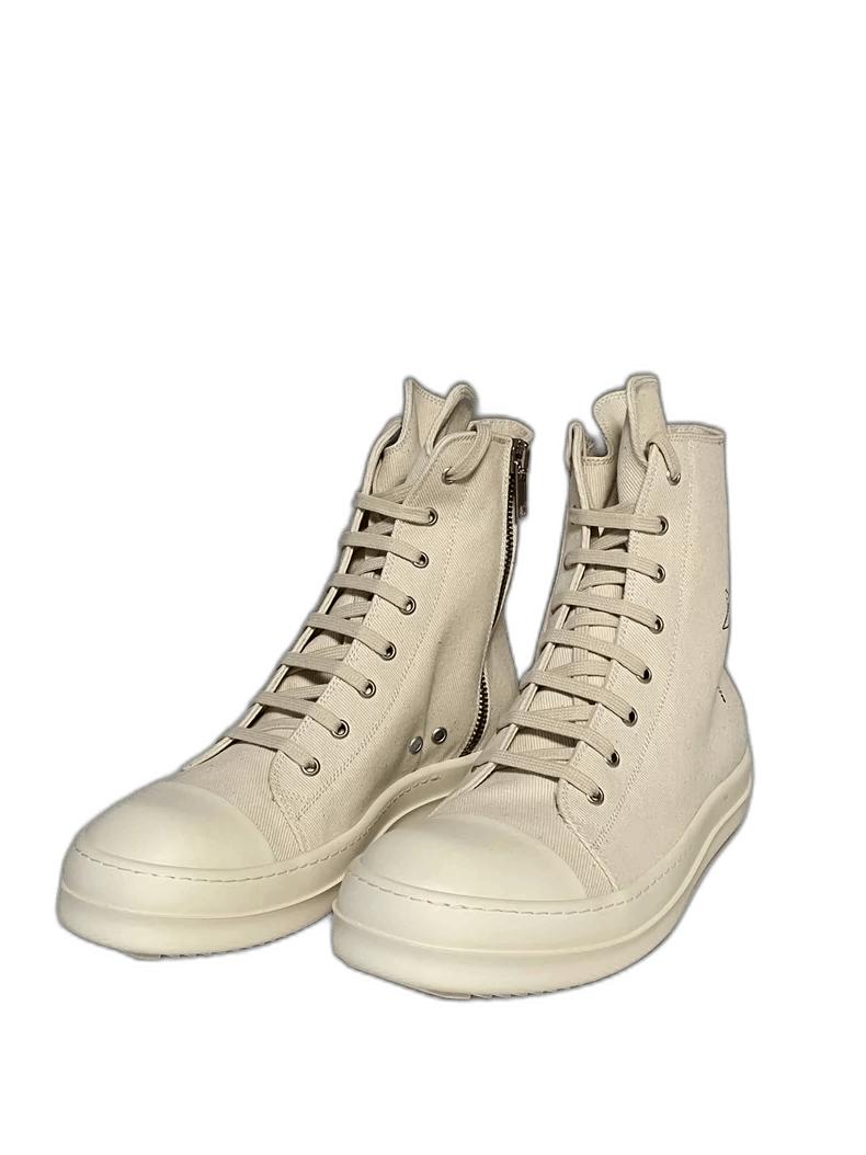 Rick Owens rick owens white high top sneakers-2508 Size US 12 / EU 45 - 1 Thumbnail