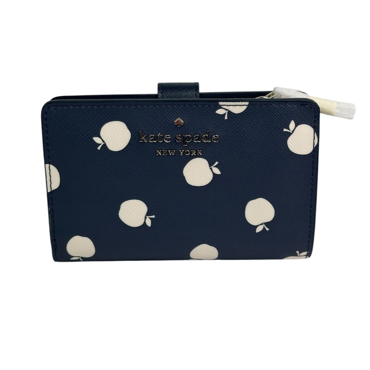Kate Spade Staci White Apple Compartment Bifold Wallet