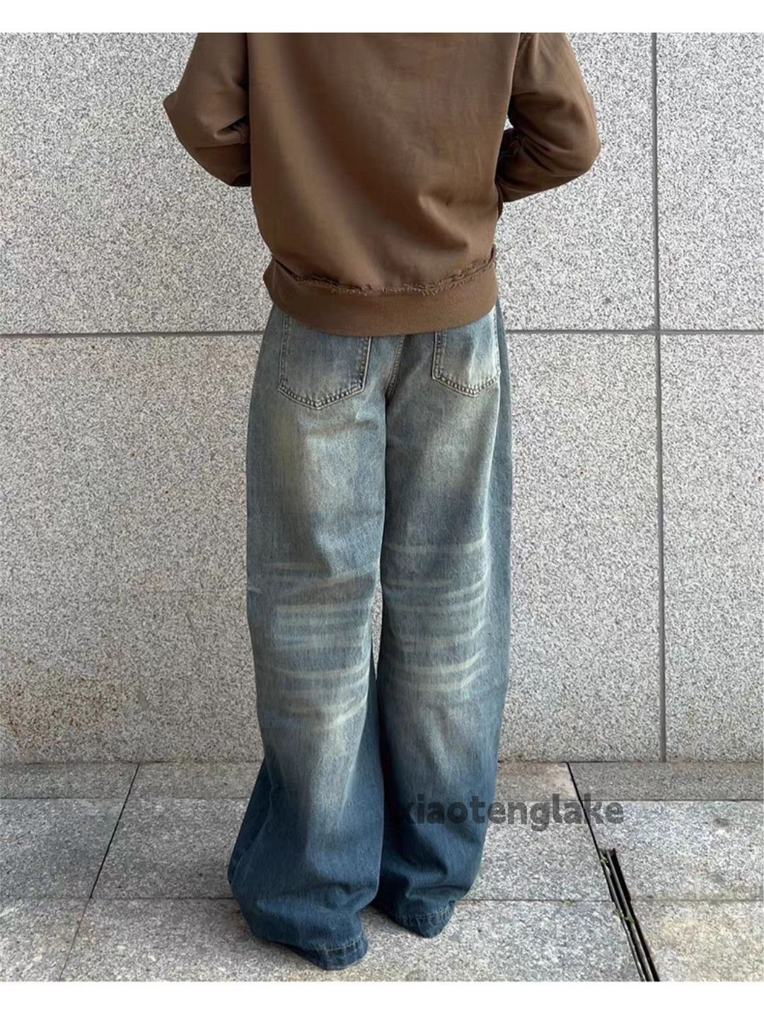 Jean zx vintage washed faded cleanfit wide Leg flared jeans Size US 28 / EU 44 - 4 Thumbnail