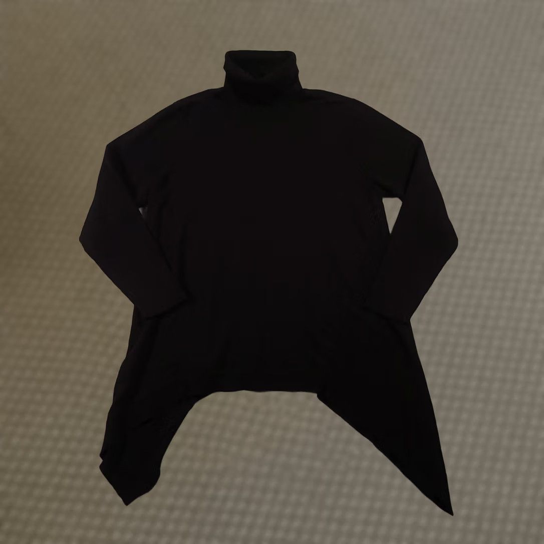 Vintage Chico's Sweater Womens XL Black Turtleneck Sharkbite Hem Tunic Size XL / US 12-14 / IT 48-50 - 1 Thumbnail