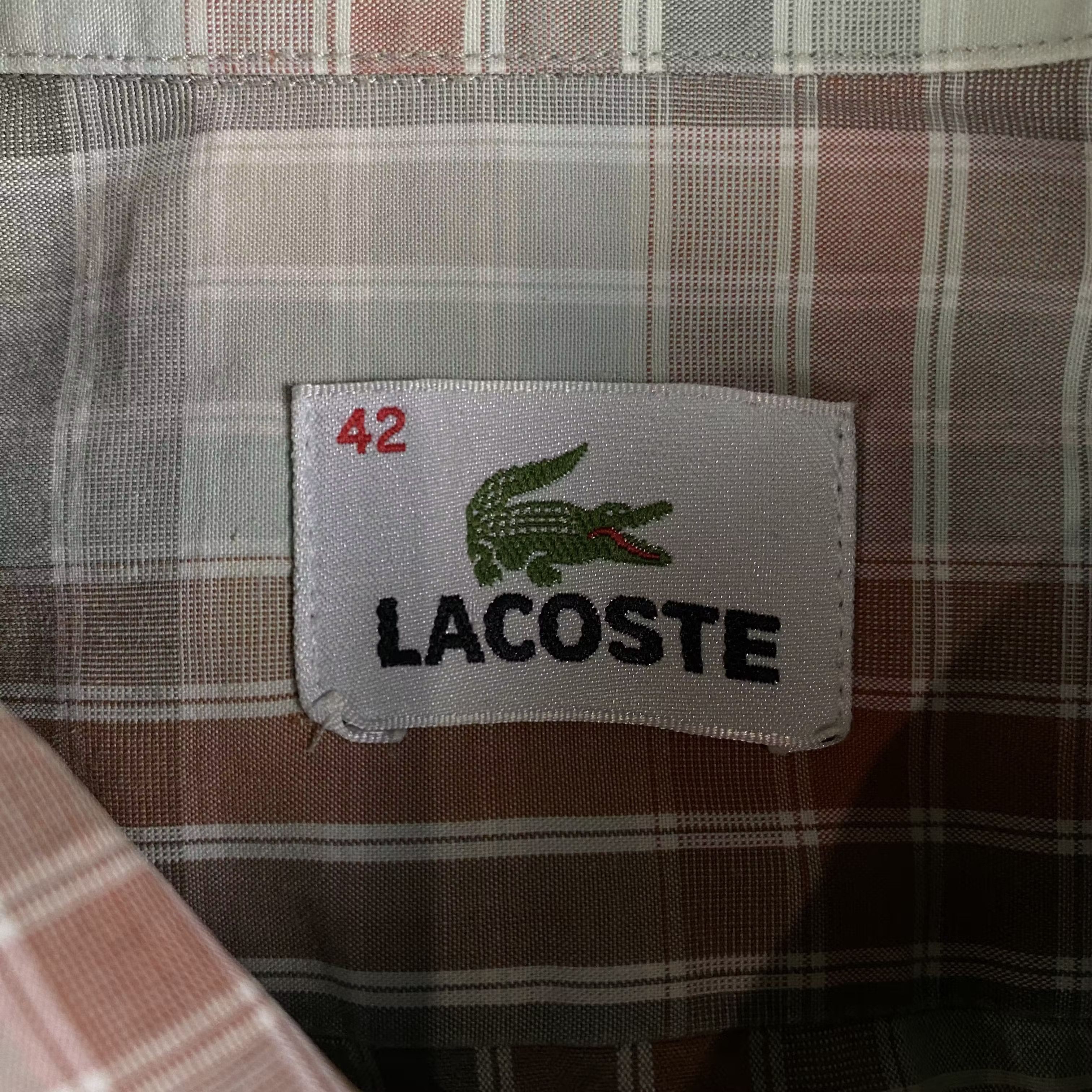 Lacoste × Vintage Mens Shirt Long Sleeve Lacoste Vintage Size 42 Size US L / EU 52-54 / 3 - 4 Thumbnail