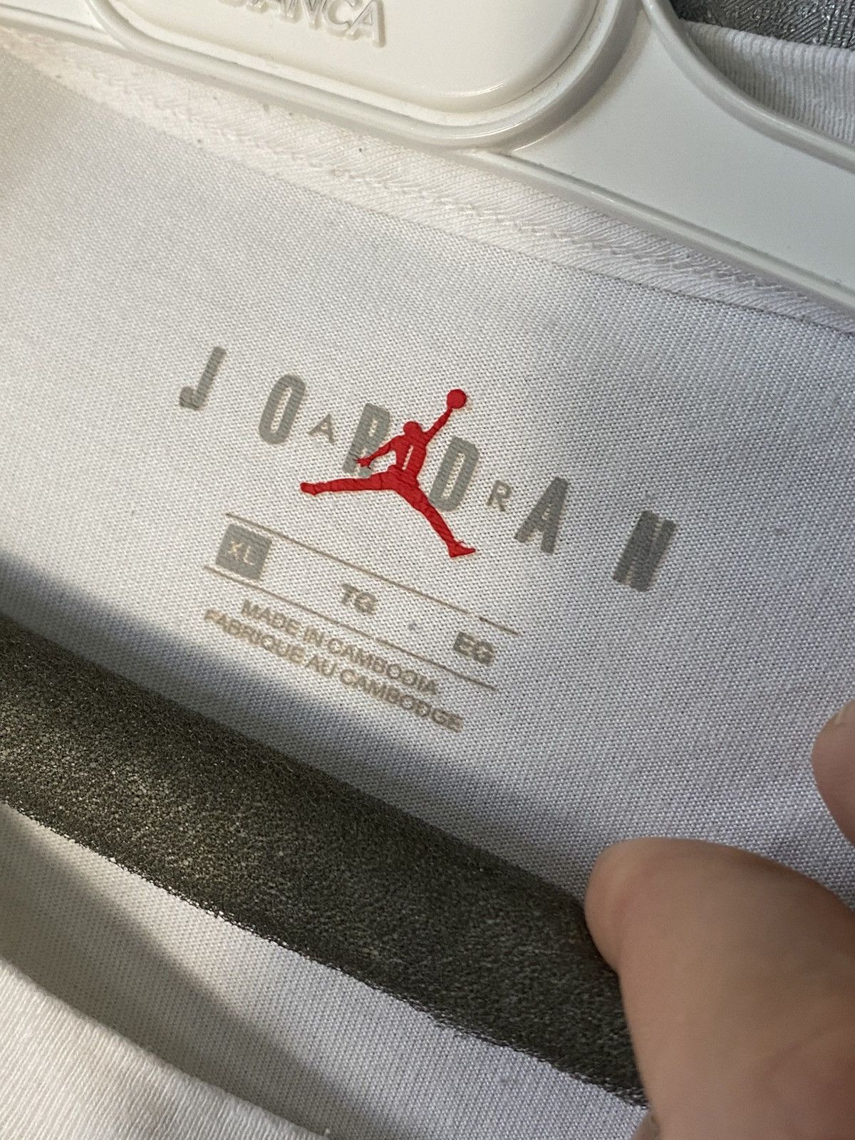 Jordan Brand × Nike Vintage Jordan Big Logo T-shirt Hype Drill Size US XL / EU 56 / 4 - 3 Thumbnail