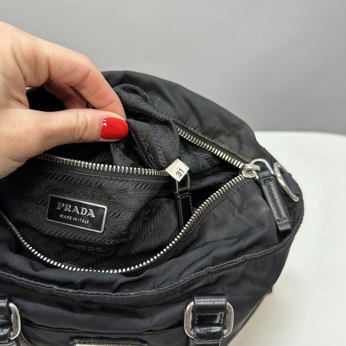 Prada PRADA Hand Bag Nylon 2way Black Auth Size ONE SIZE - 15 Thumbnail