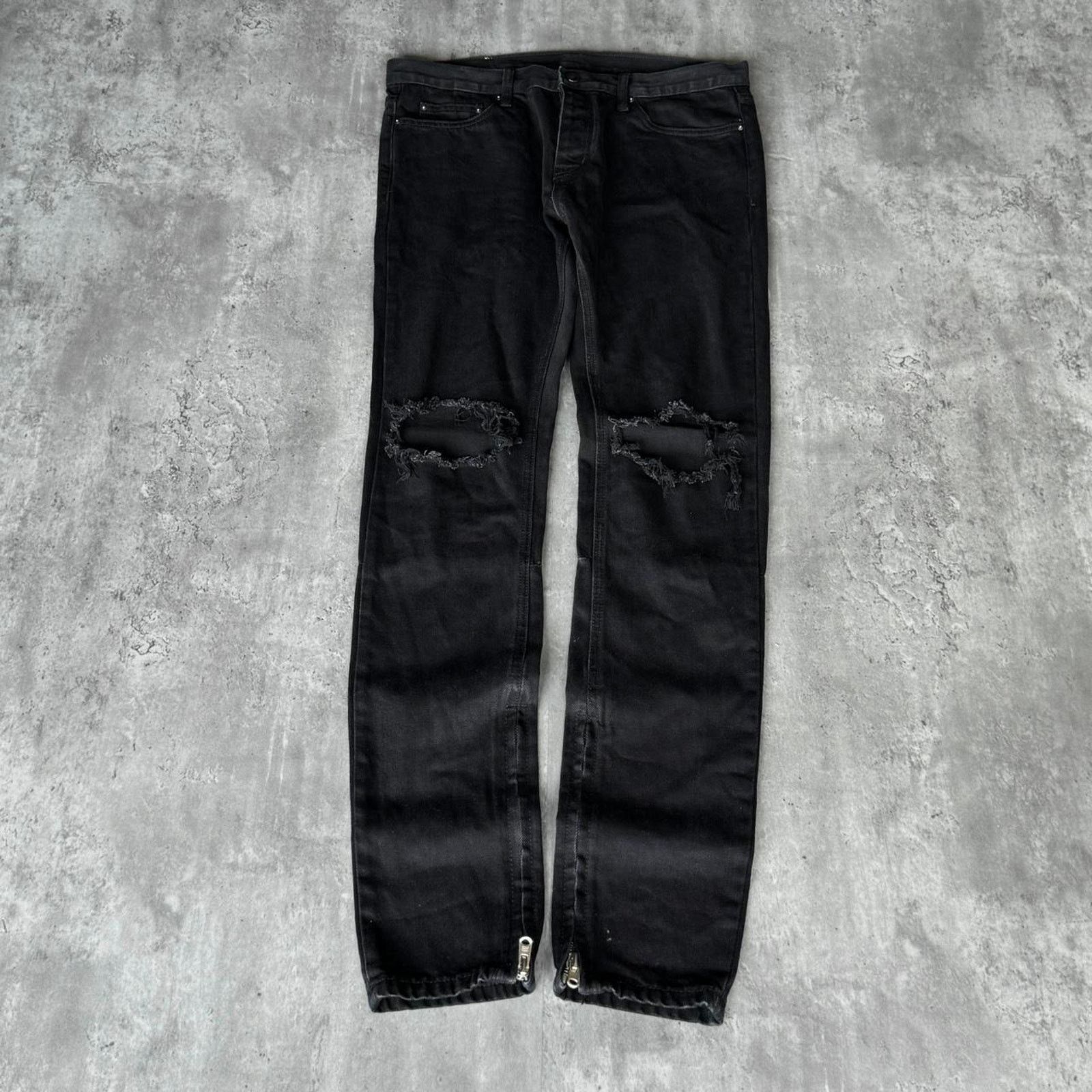 Japanese Brand × MNML × Vintage Vintage Y2K MNML Black Grunge Opium Essential Denim Jeans Size US 33 - 1 Thumbnail