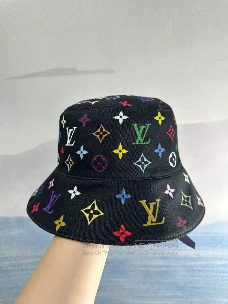 Louis Vuitton Louis Vuitton Takashi Murakami's Black Tricolor Fisherman' Size ONE SIZE - 1 Thumbnail