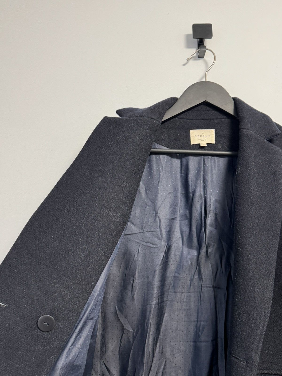 Sezane NWOT Sezane MANTEAU JOHNSON coat wool Dark Blue Size 40 Size S / US 4 / IT 40 - 10 Thumbnail