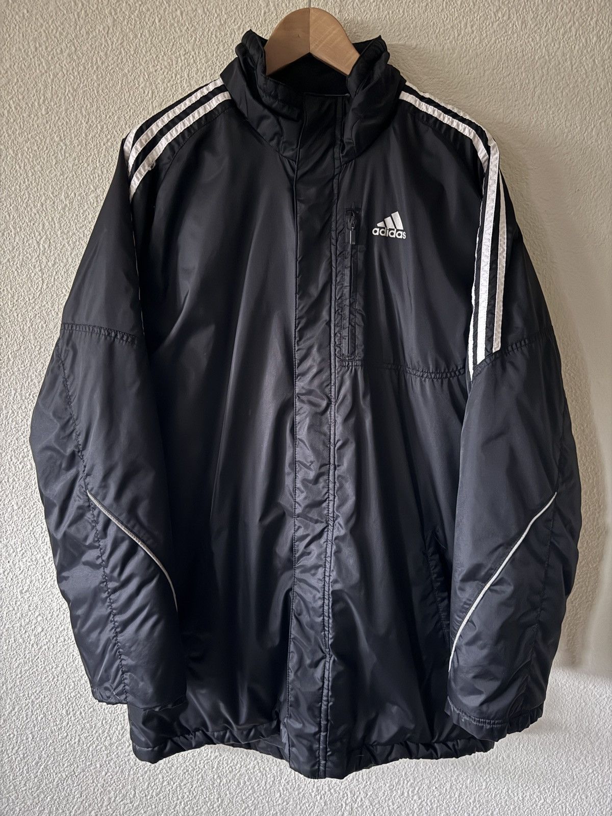 Adidas 2000s Adidas windbreaker parka long jacket coat Size US L / EU 52-54 / 3 - 1 Thumbnail