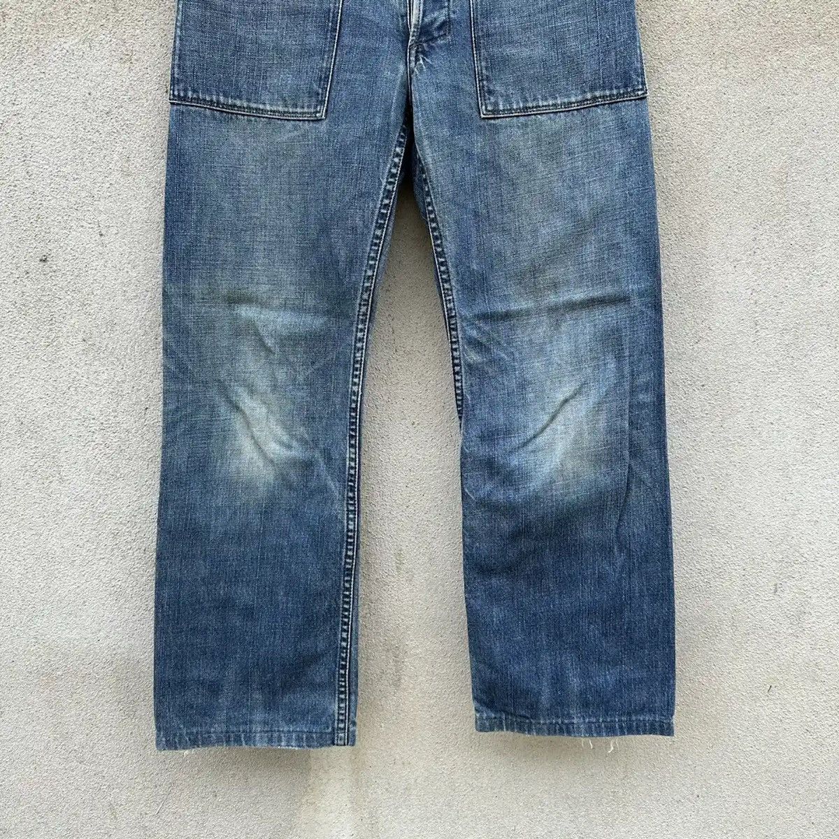 American Apparel SICKS 💥AMERICANA JEANS VINTAGE DENIM BLUE WASH BAKER PANTS Size US 27 - 2 Thumbnail