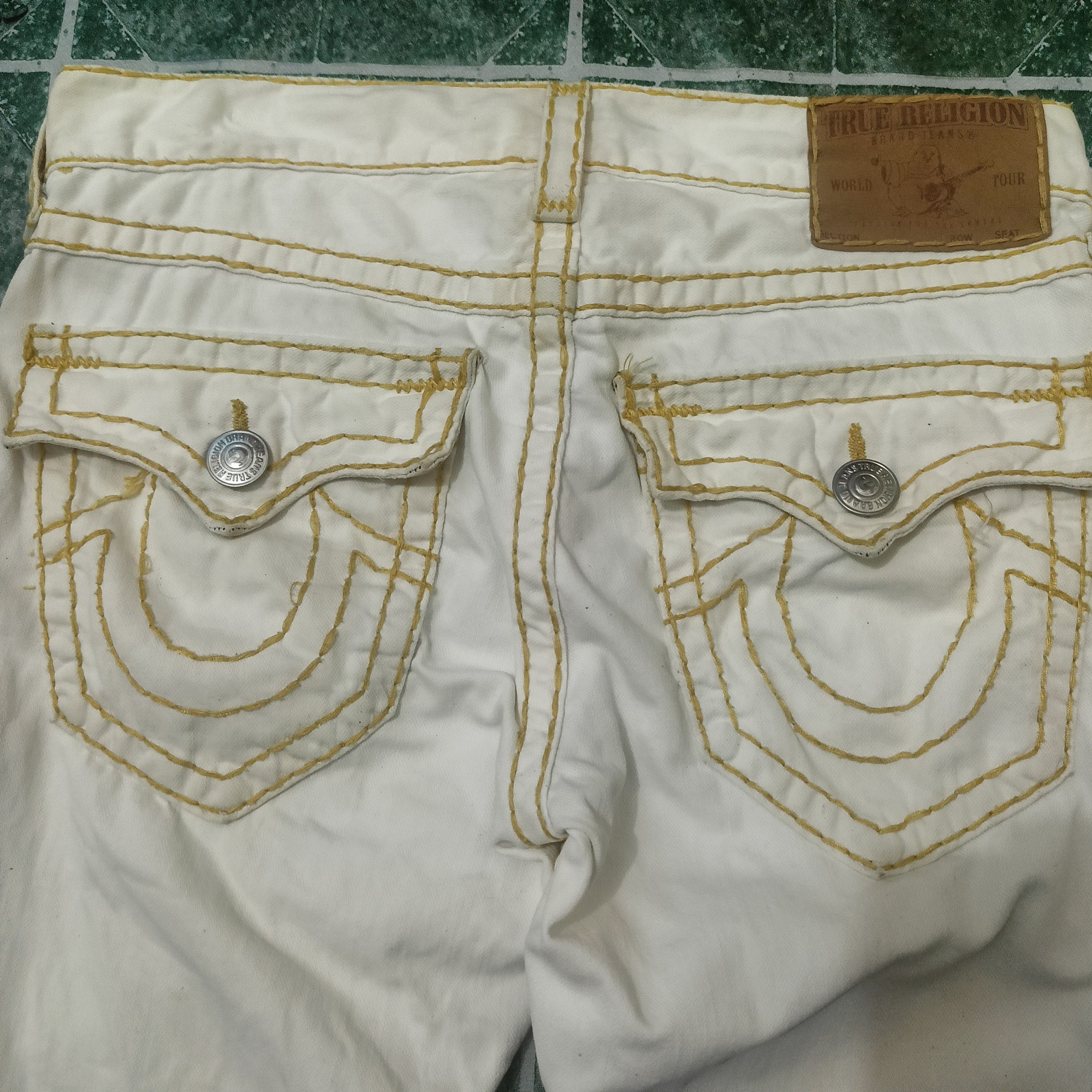 True Religion Rare!!! True Religion Row Seat Flared Yellow Gold Stitch Size US 32 / EU 48 - 17 Thumbnail