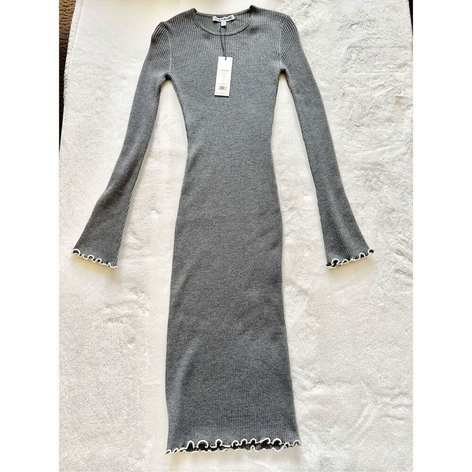 Elizabeth and James Elizabeth & James DK HTR GREY /ALABASTER GREY sweater dress Size XS / US 0-2 / IT 36-38 - 3 Thumbnail