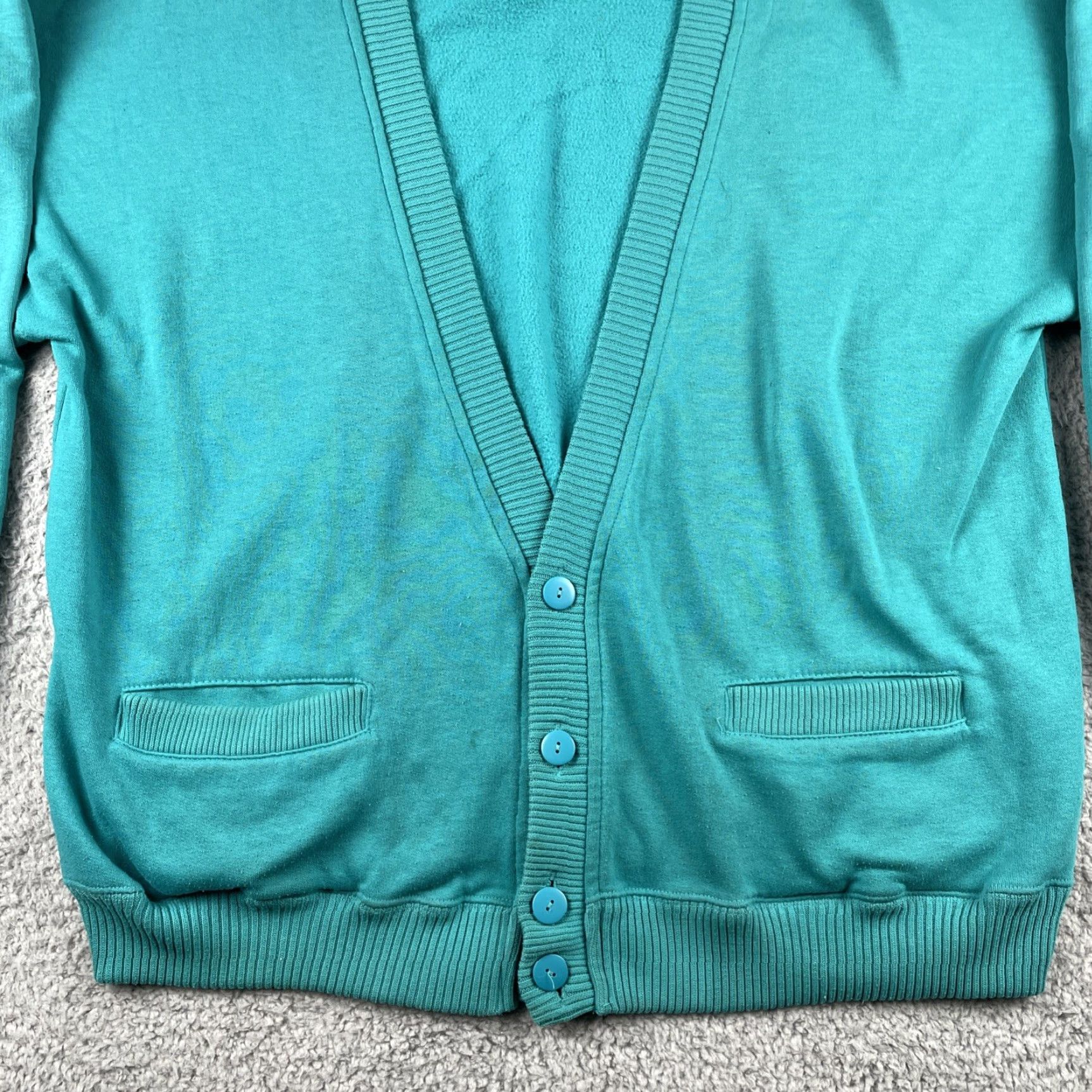 Vintage VINTAGE Saugatuck Dry goods Company XL Sweater Turquoise Teal Blue Cotton Blend Cardigan Men XL Blue 90s 80s Northeast Size US XL / EU 56 / 4 - 5 Thumbnail