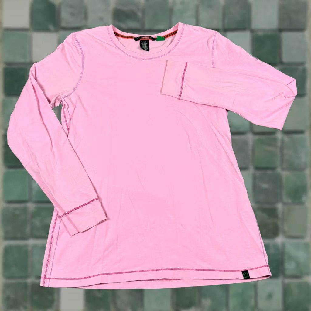 Vintage Northend Sport Ladies Pink Long Sleeve Shirt Hino Trucks Embroidered Crew Neck Cotton Blend Shirt Womens Medium Size M / US 6-8 / IT 42-44 - 1 Thumbnail