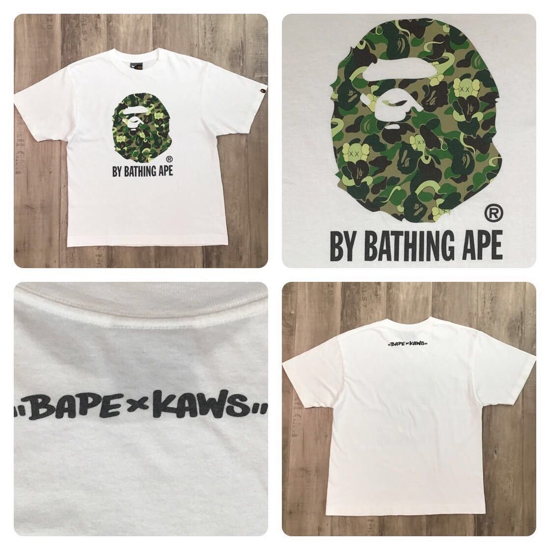 Bape BAPE × KAWS bendy ABC camo green ape head T-shirt NIGO | Grailed