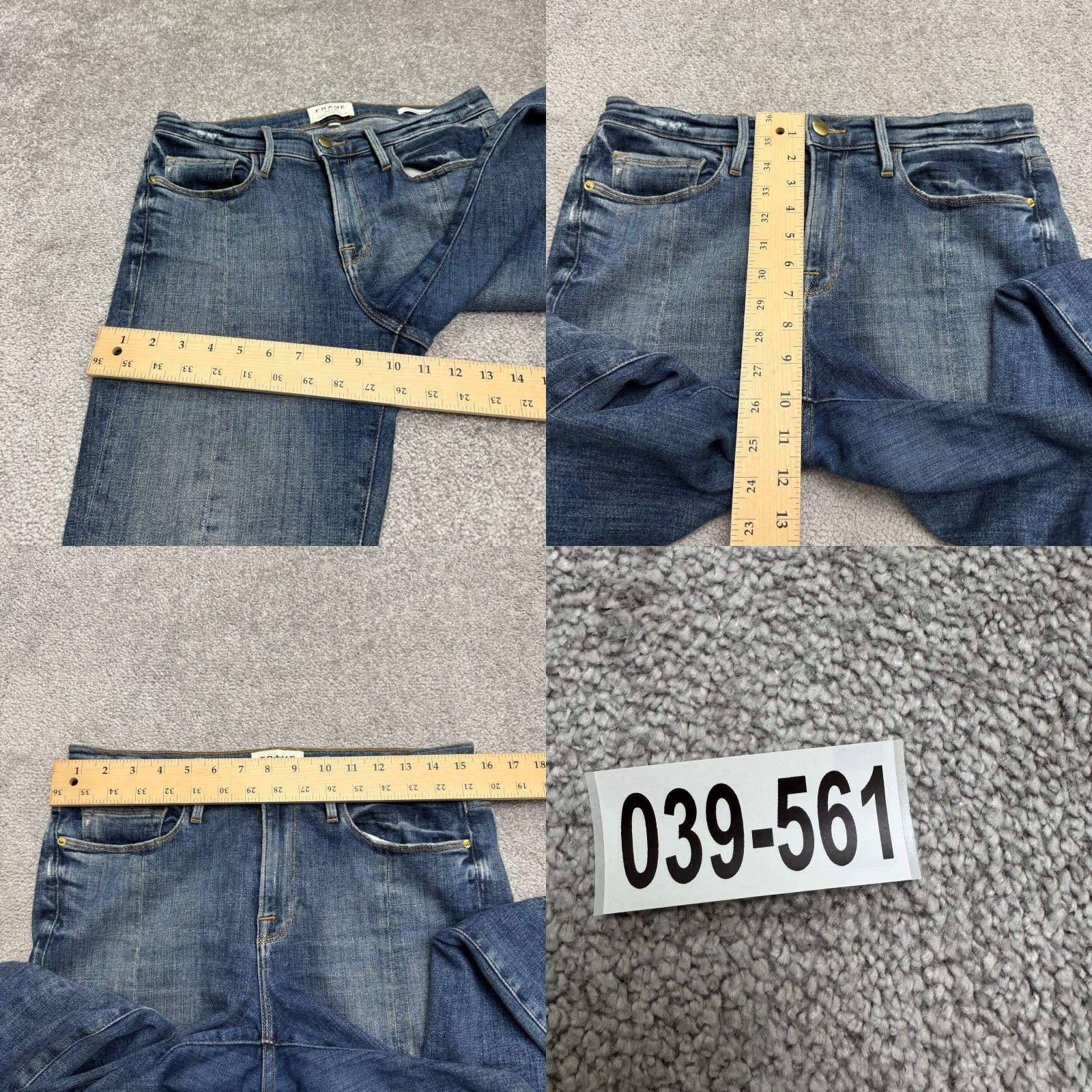 Frame FRAME Jeans Womens 28 Dark Blue Frame Le Nouveau Straight Leg Denim 5-Pocket City Grunge Streetwear Vintage No Size 28" / US 6 / IT 42 - 10 Thumbnail