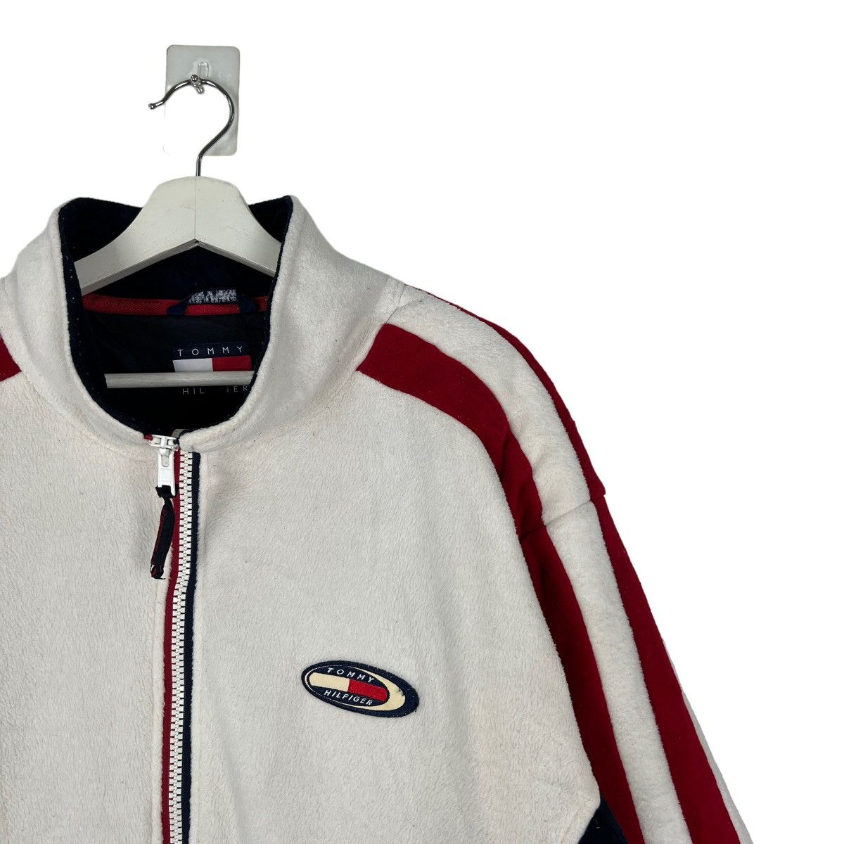 Tommy Hilfiger × Vintage 🔥 90s VINTAGE TOMMY HILFIGER FLEECE JACKET Size US L / EU 52-54 / 3 - 6 Thumbnail