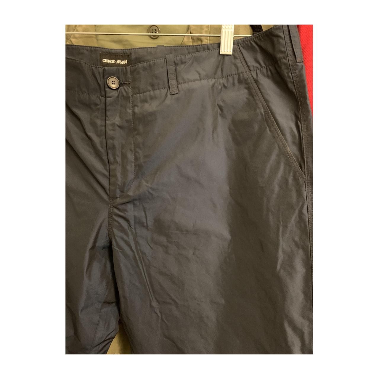 Giorgio Armani Iridescent Blue Taffeta Nylon Ski Pants-style Wide Trousers Size US 38 / EU 54 - 3 Thumbnail