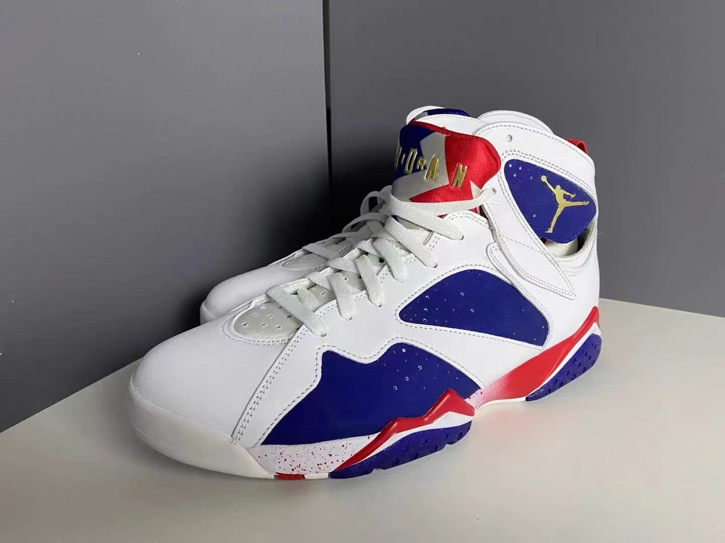 Jordan Brand Air Jordan 7 Retro New Olympic White Blue K15 Size US 10 / EU 43 - 1 Thumbnail