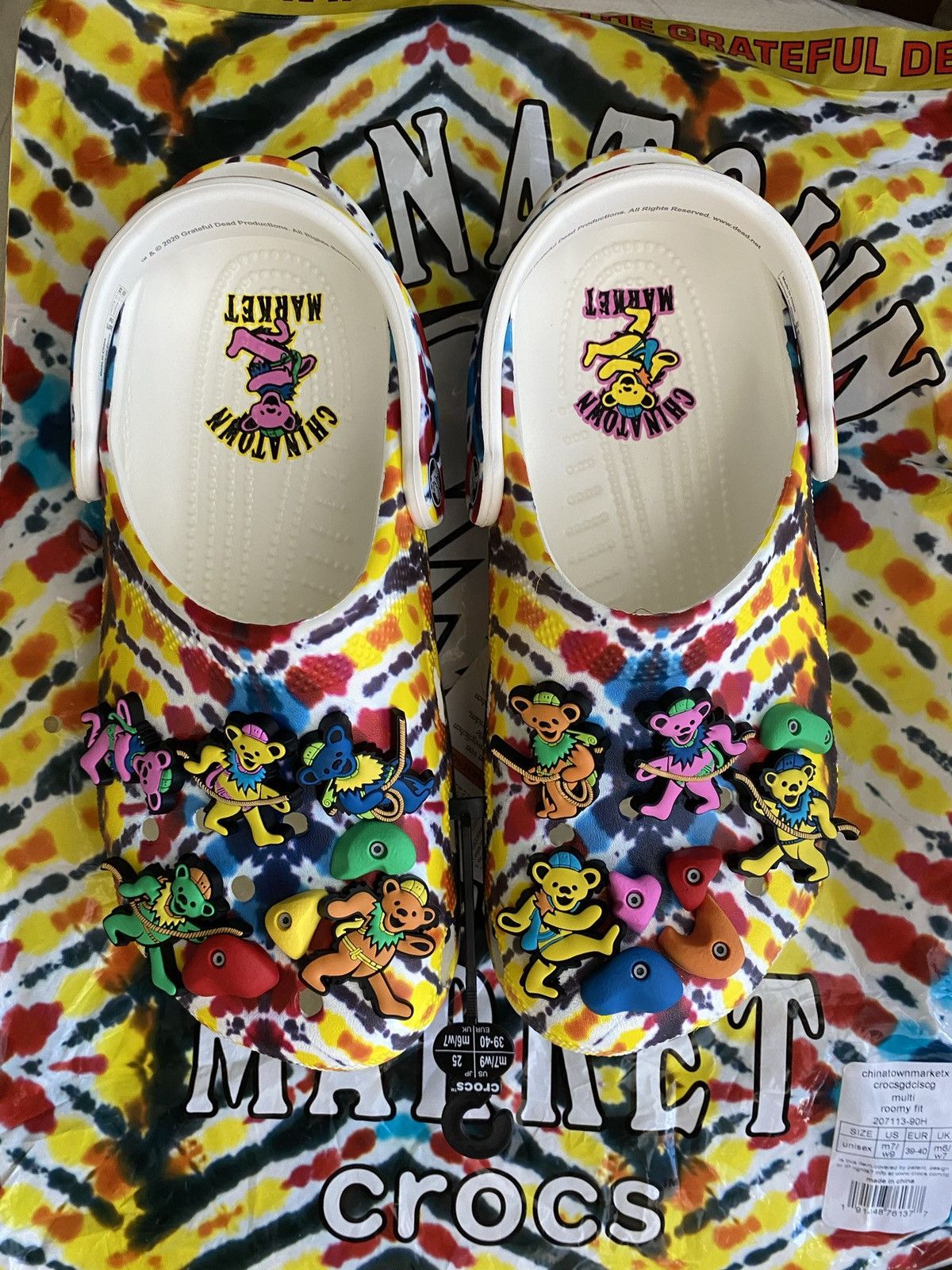 mens crocs shoes chinatown market x crocs grateful dead