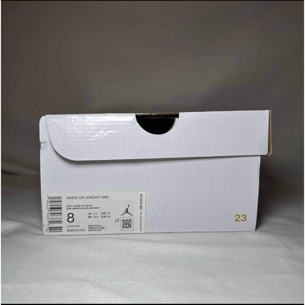 Jordan Brand × Nike Size 8 - Wmns Air Jordan 1 Mid Grey Fog Women's Shoes Size US 8 / IT 38 - 9 Thumbnail