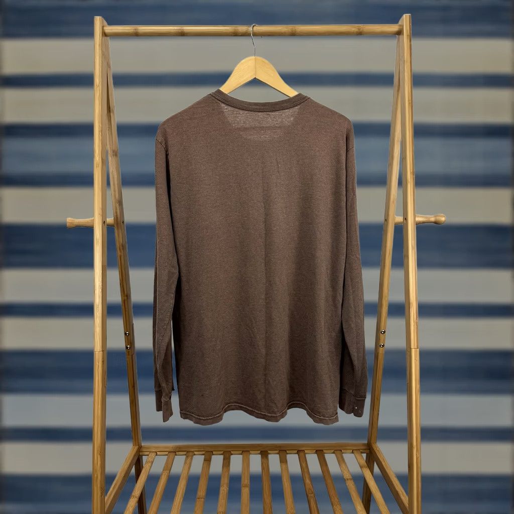 Jerzees VTG Jerzees T-Shirt Long Sleeve XL Brown Distressed Worn Blank Gradient Sun Faded 90s Style Mens XL Size US XL / EU 56 / 4 - 1 Thumbnail